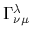 $ \Gamma^{\lambda}_{\nu\mu}$