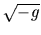 $ \sqrt{-g}$